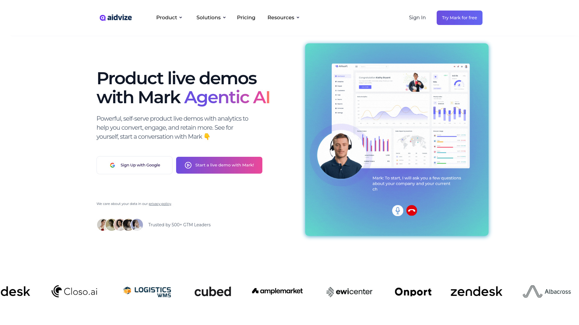 Agent Mark for Sales Demos