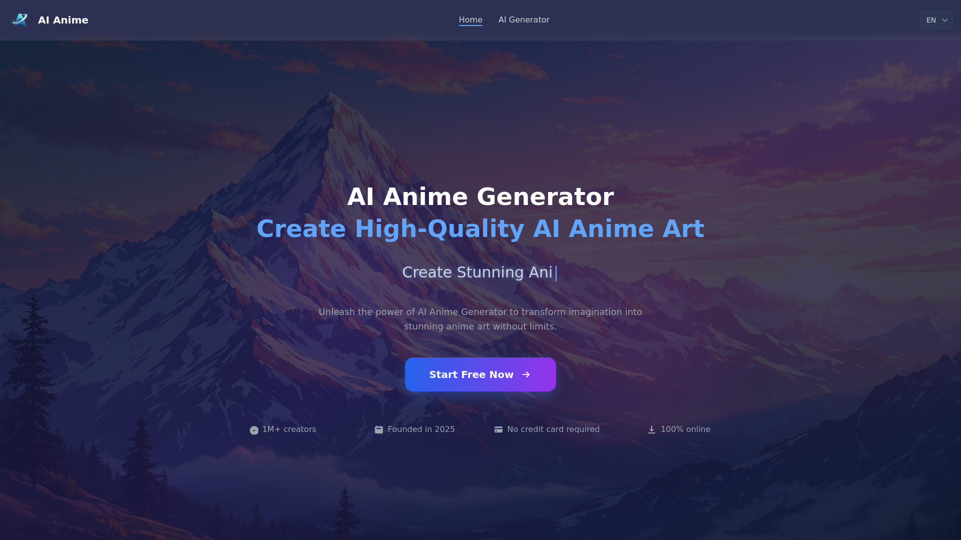 Gerador de Anime AI-