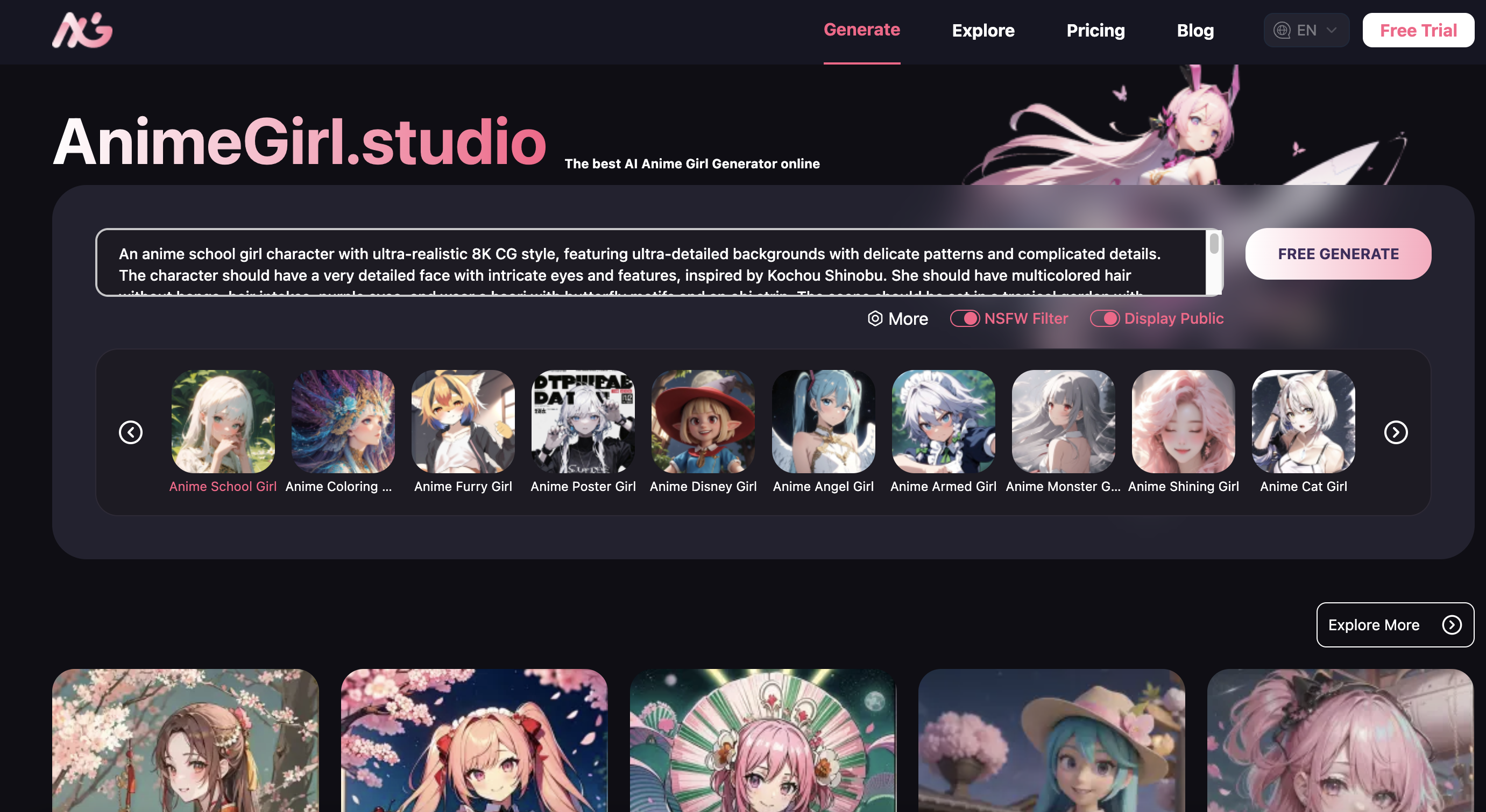 AI Anime Girl Studio