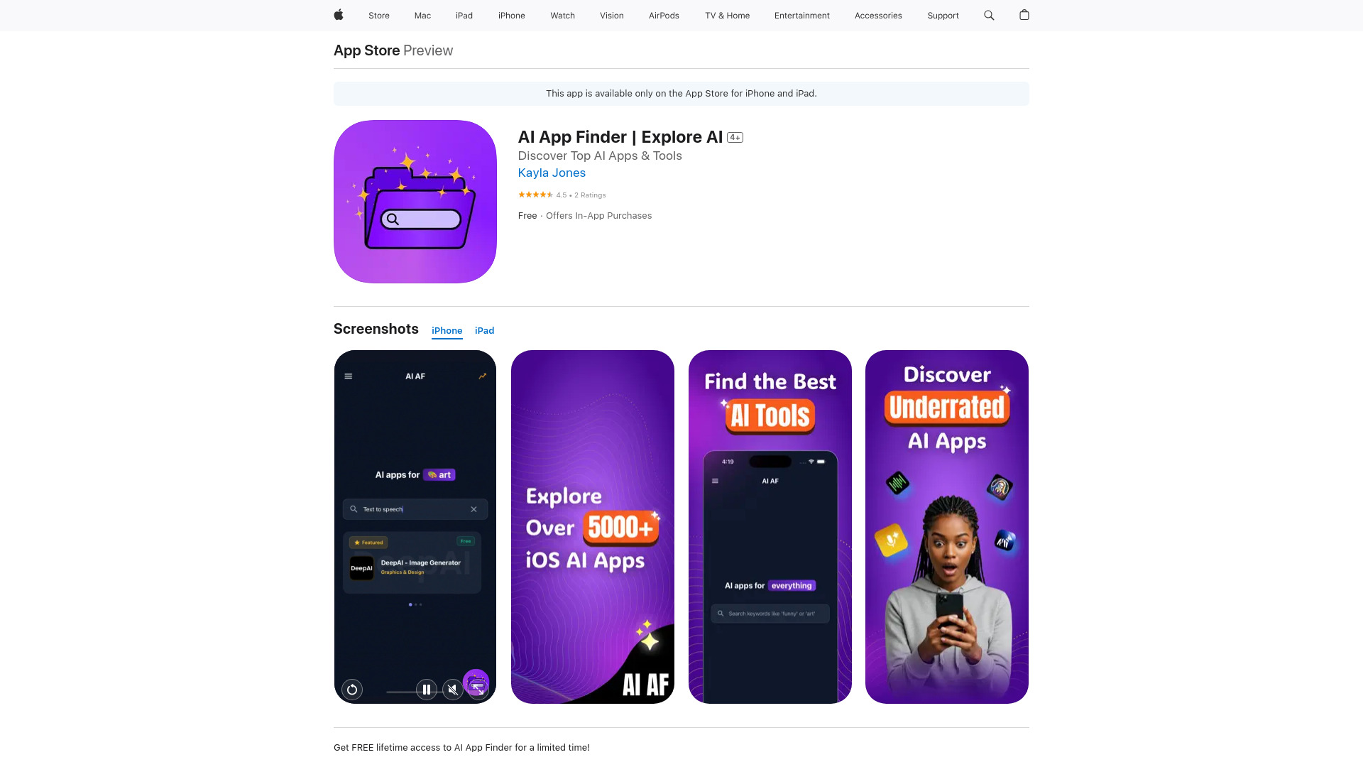 Finder de lu0027application AI | Explorez que vous avez