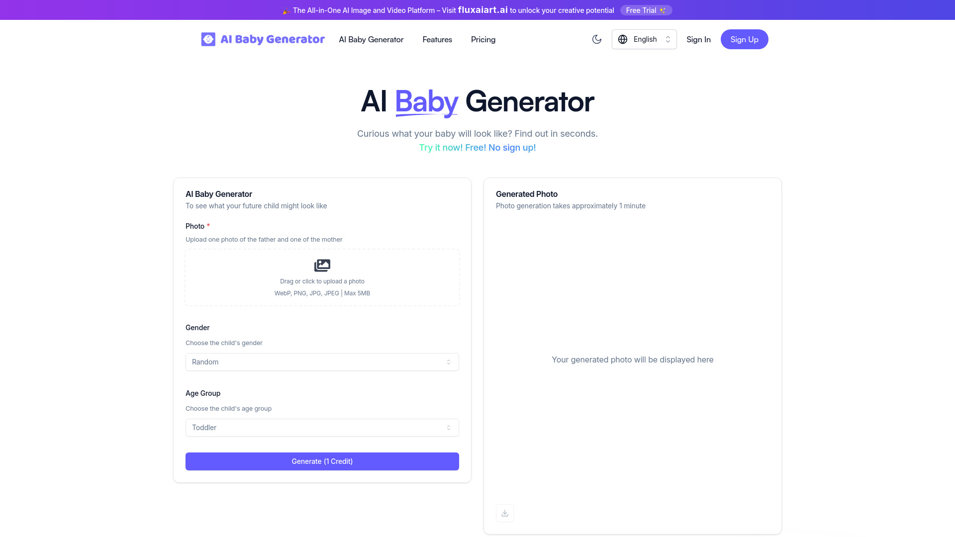 AI Baby Generator online kostenlos