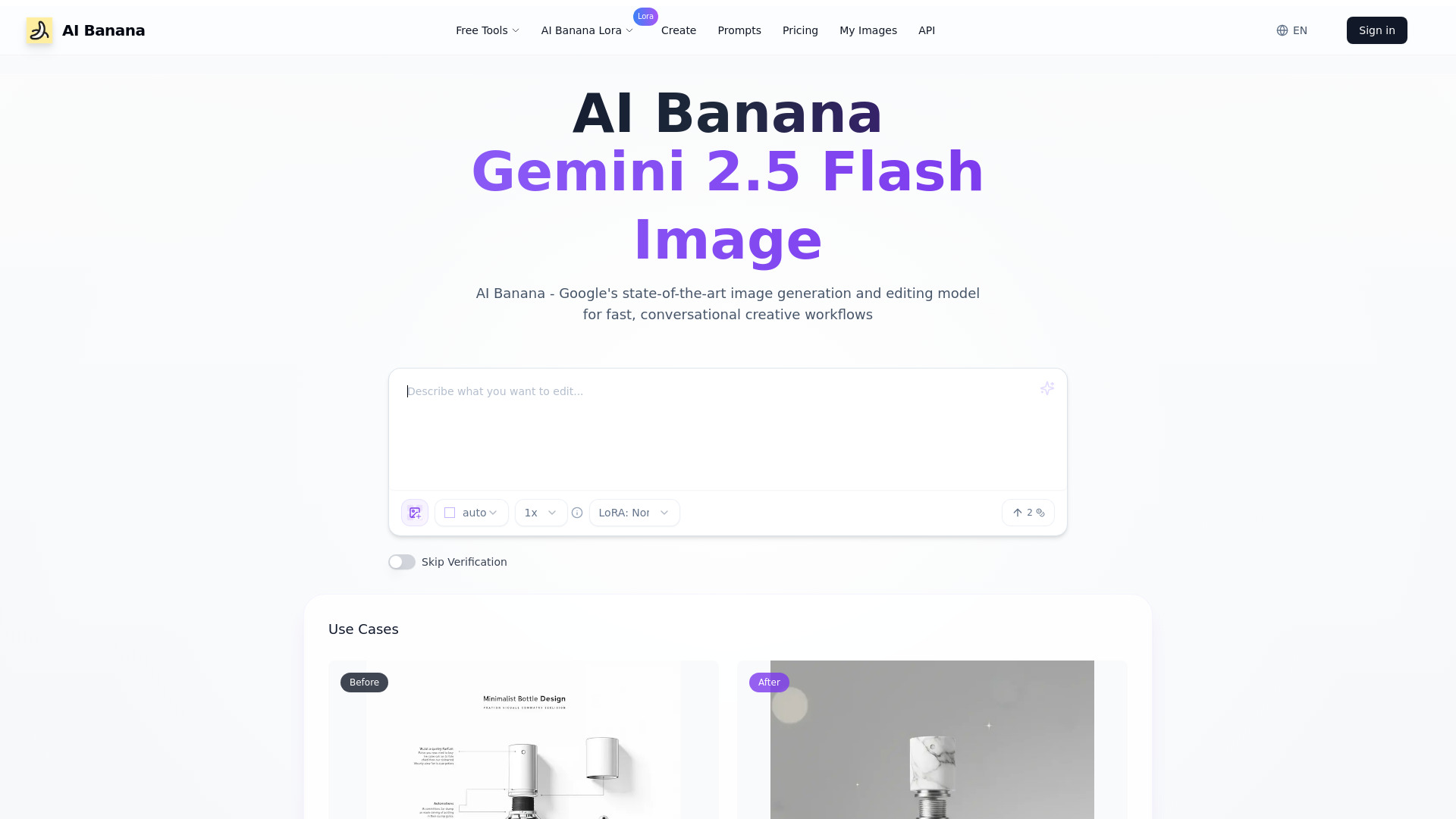AI Banana - Advanced Gemini 2.5 Flash Image Editor - Free to Use