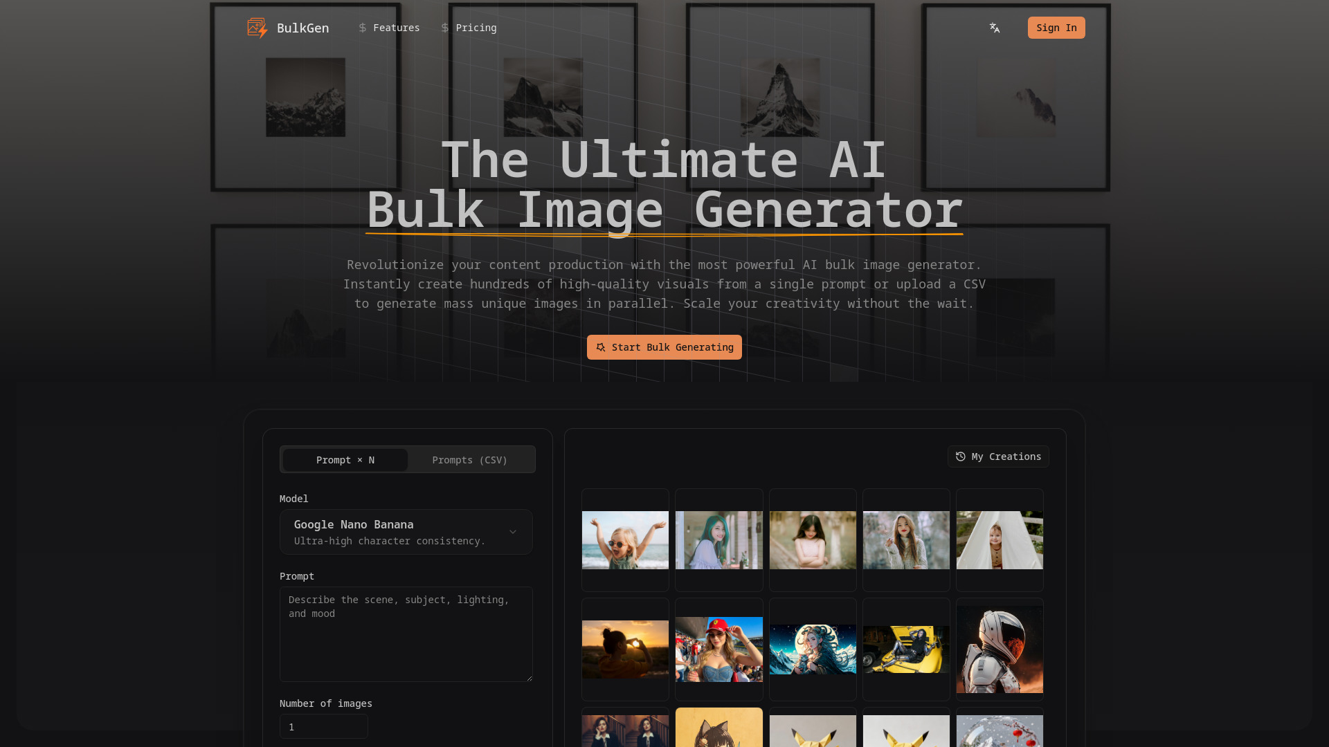 AI Bulk Image Generator