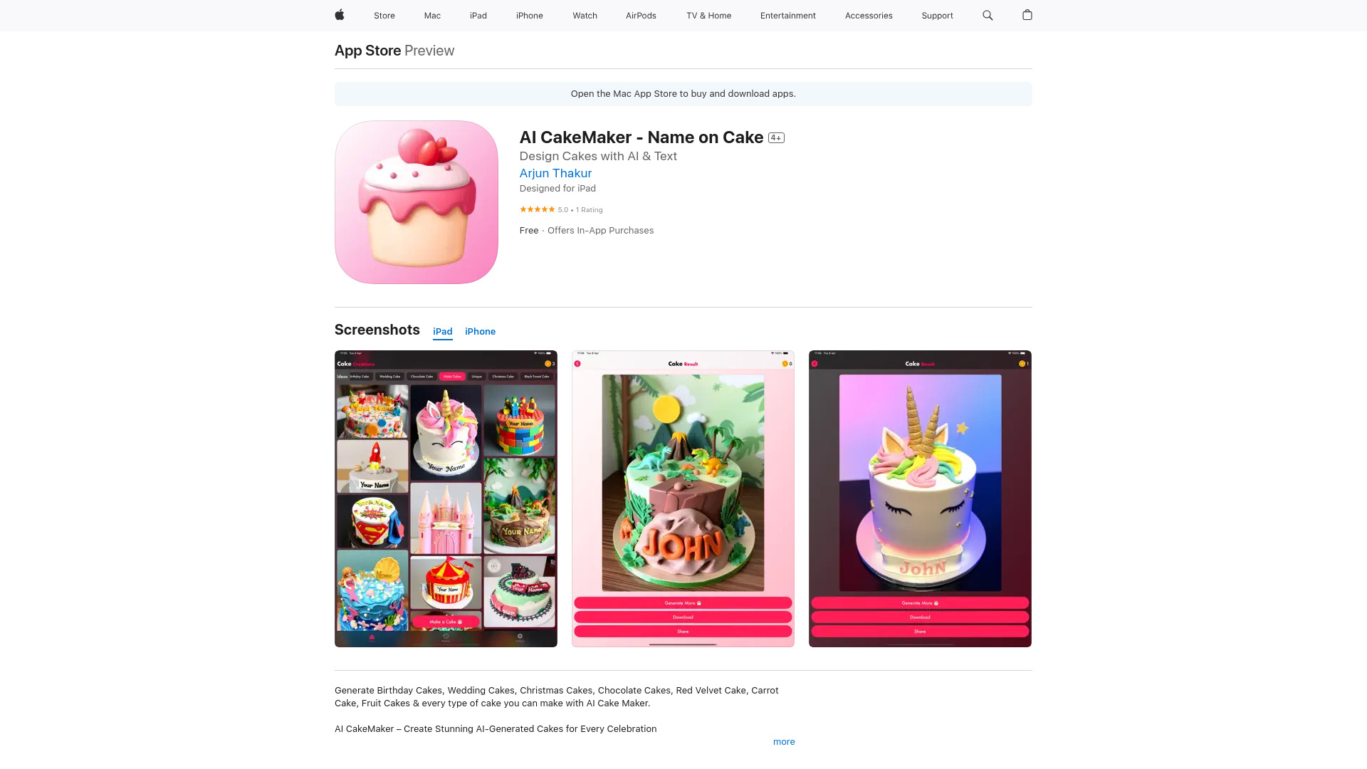 AI Cakemaker: اسم على الكعكة