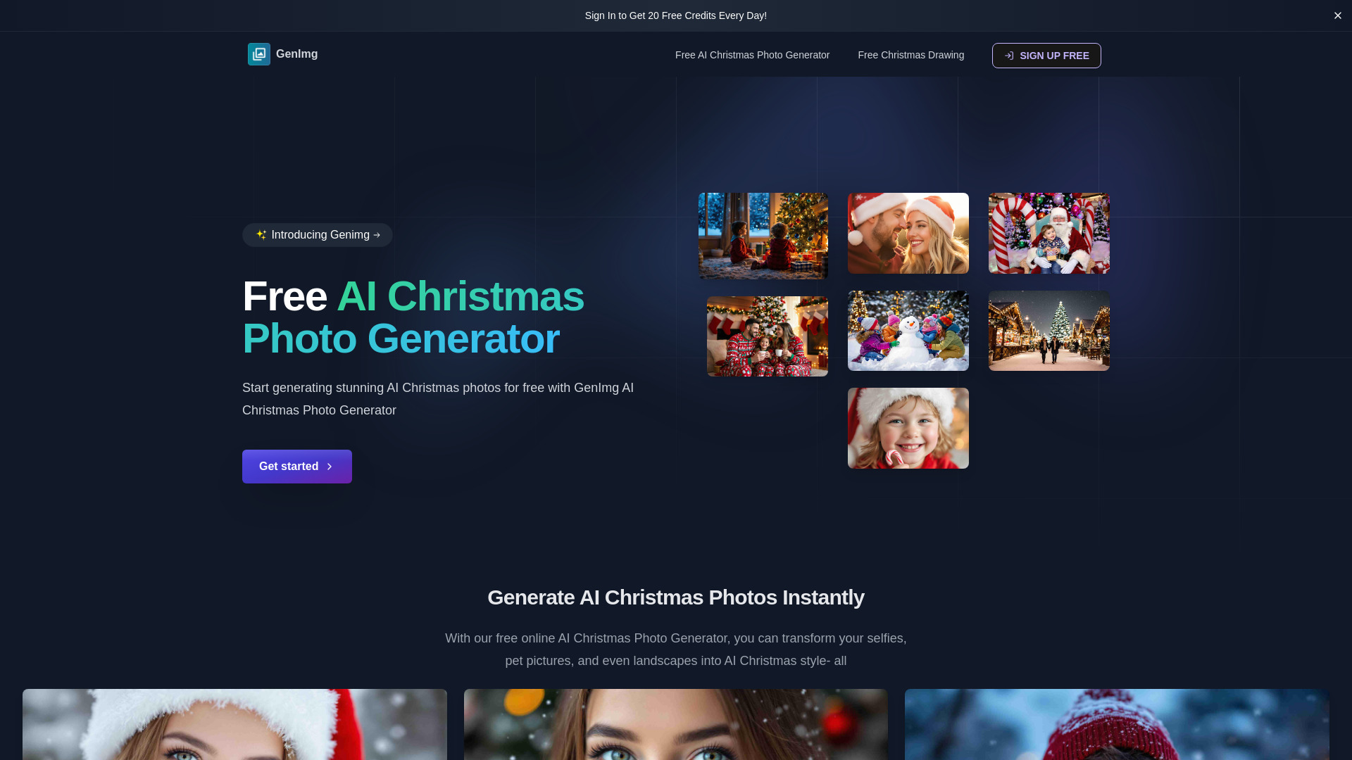 AI Generador de fotos de Navidad