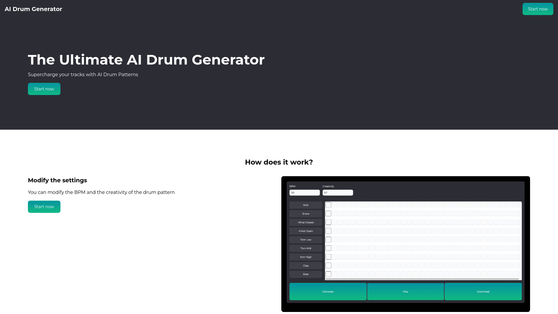 AI Drum Generator