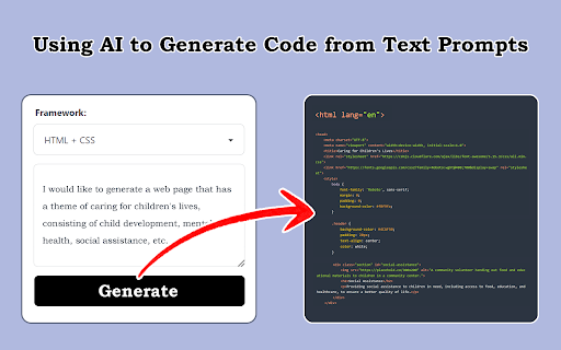 Générateur de code frontal IA