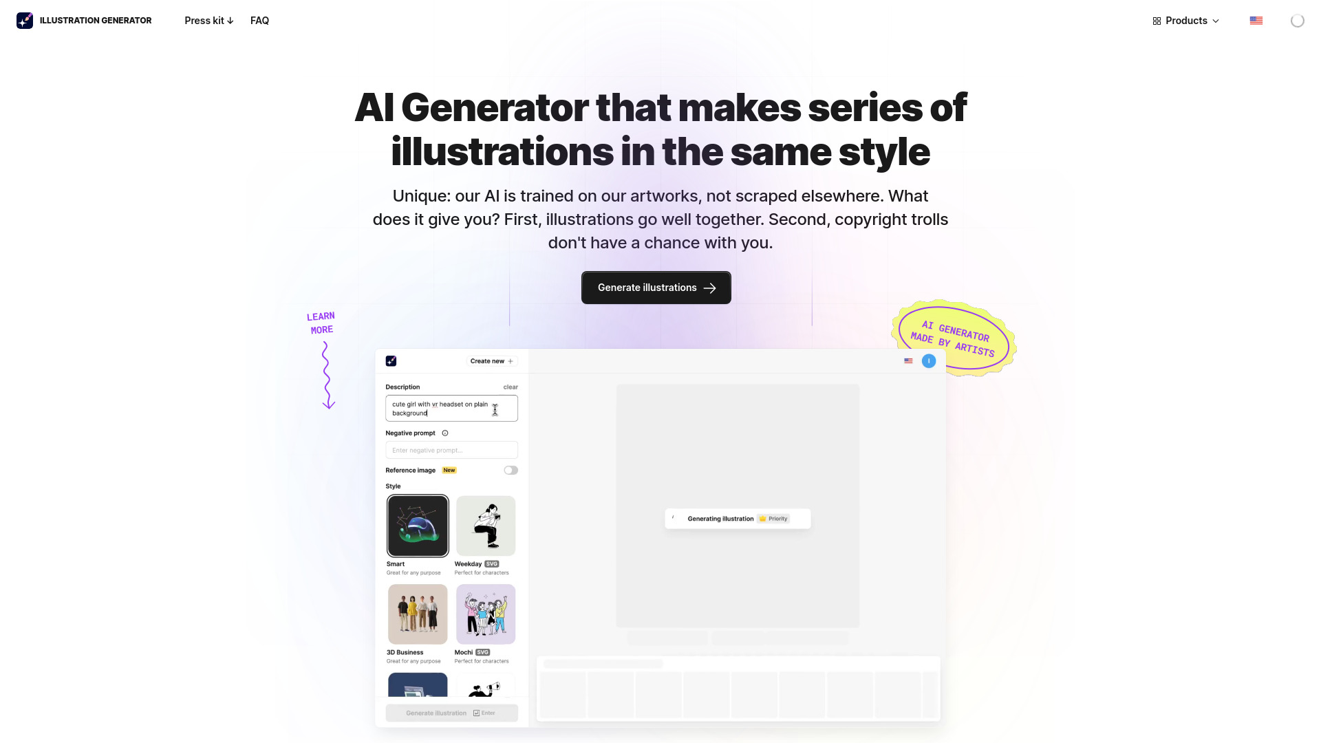 AI Illustration Generator AI