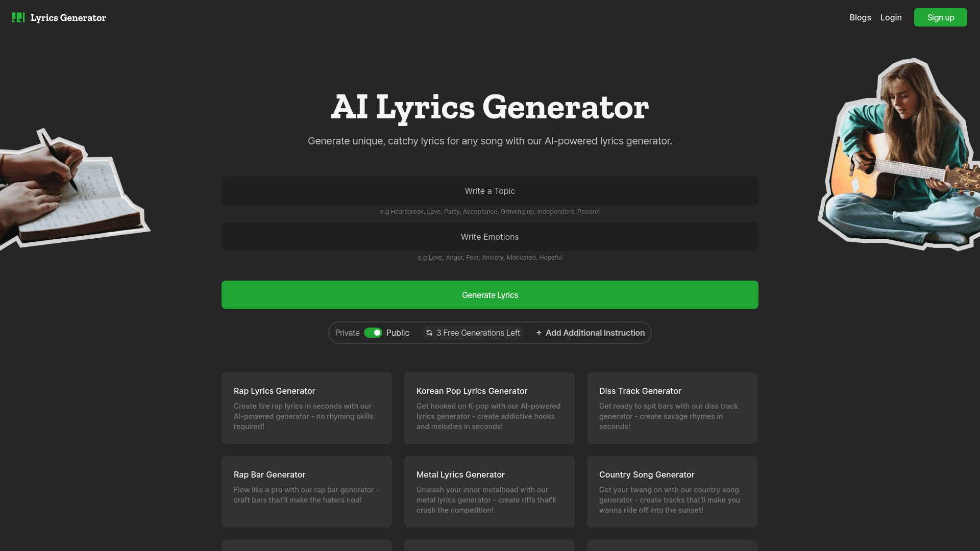 AI Songtext-Generator