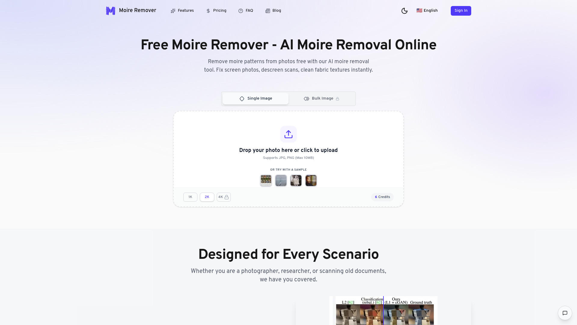 AI Moire Remover