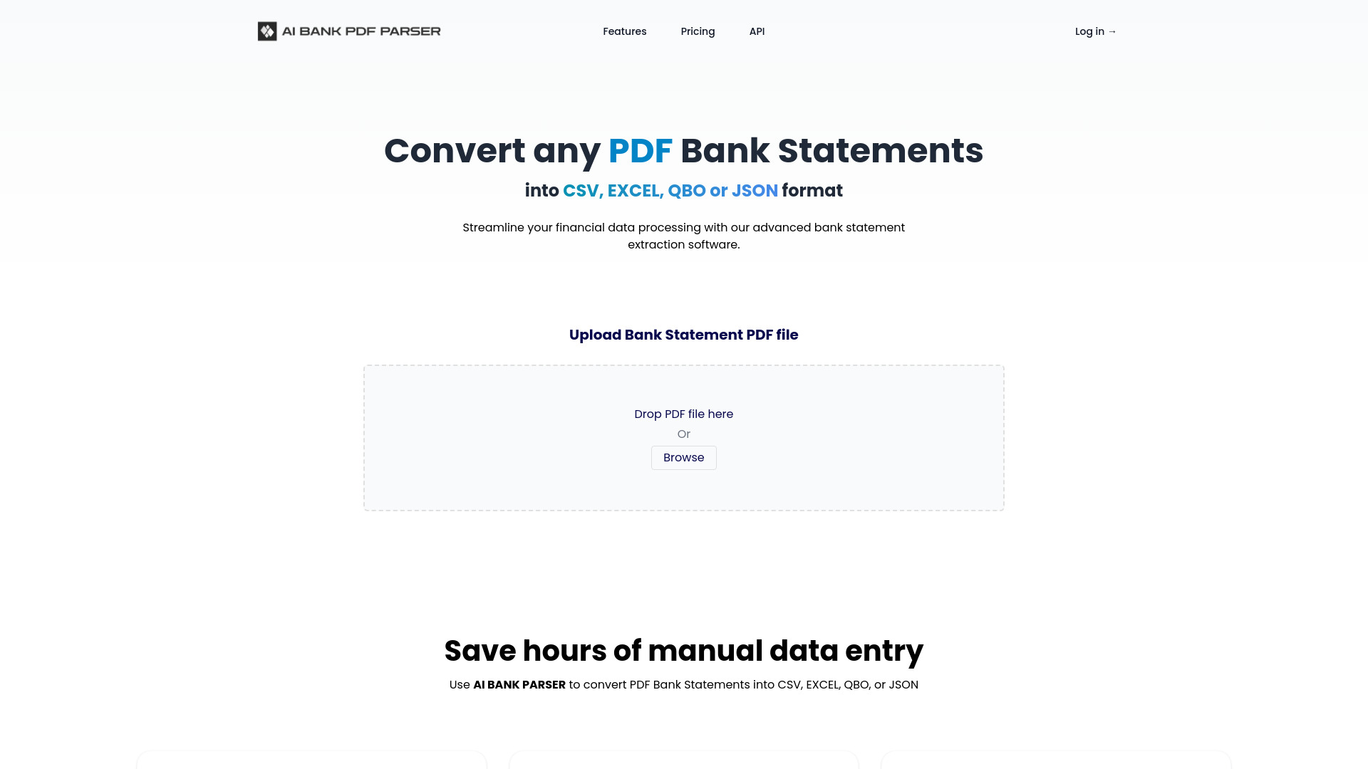 AI PDF bank statement parser