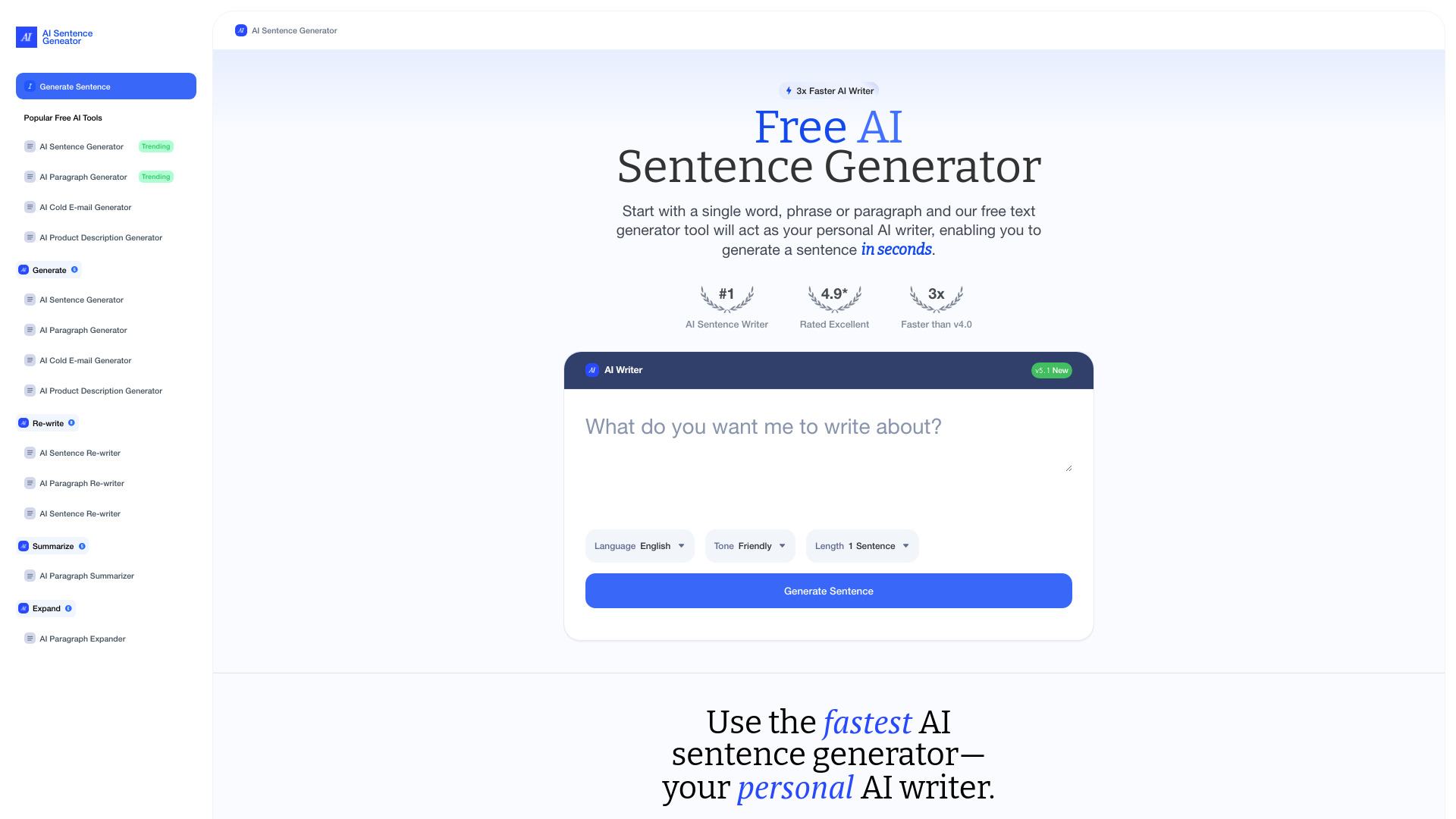 AI Sentence Generator