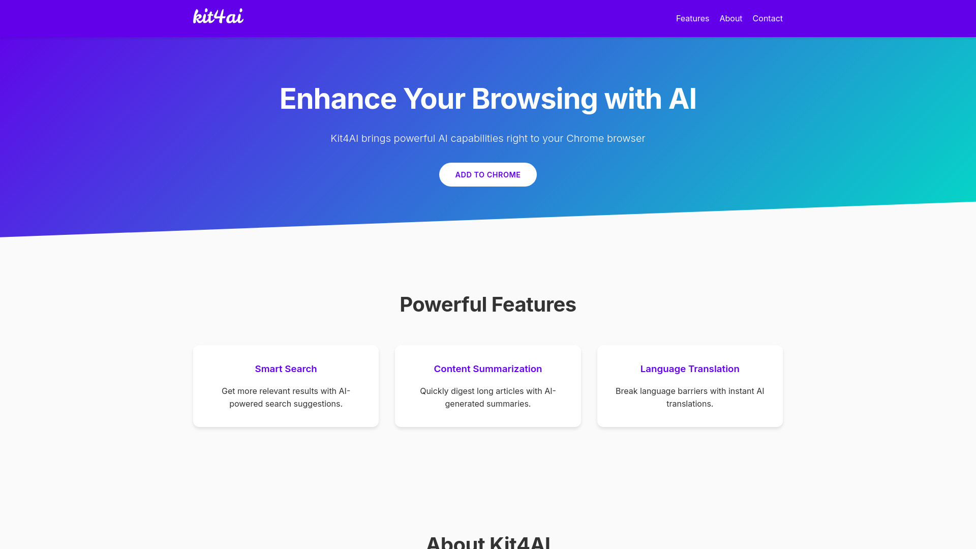 AI toolset's Chrome Extension