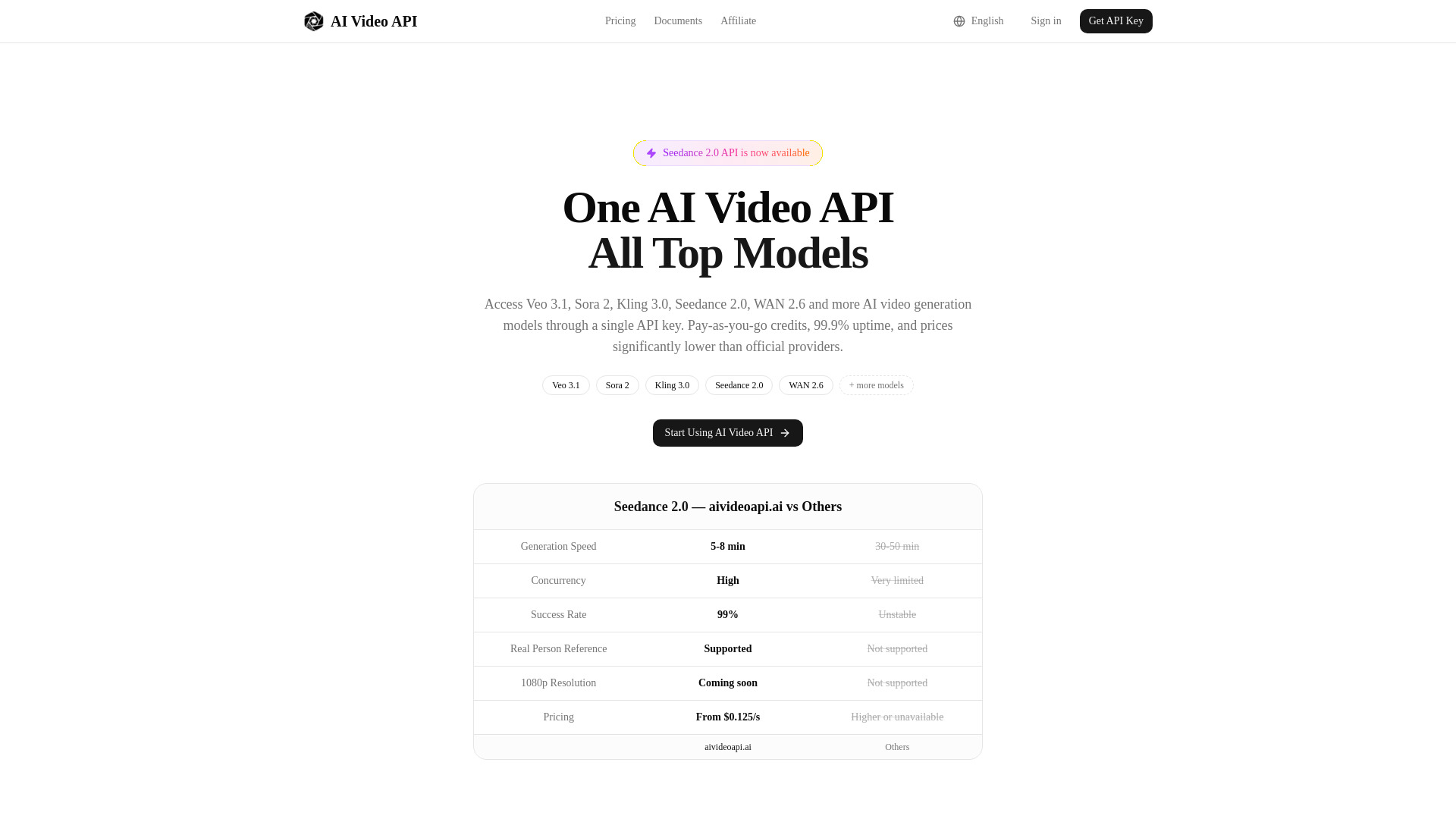 AI Video API - 1