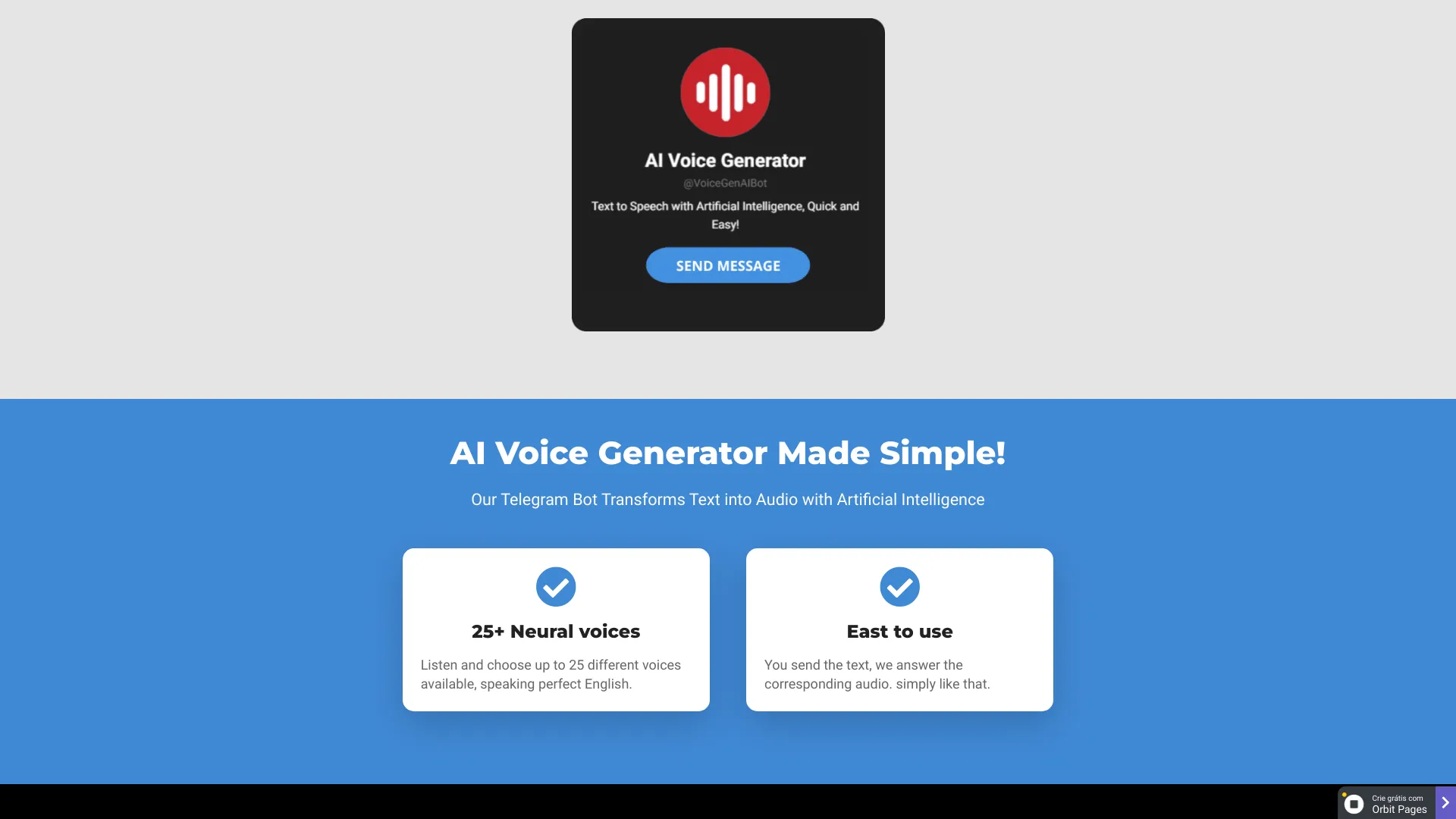 Bot générateur de voix IA