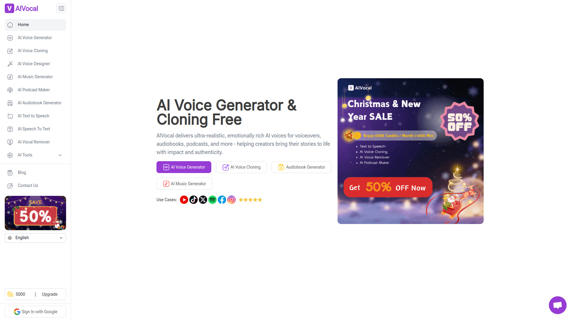 Générateur de voix AI par AIVocal