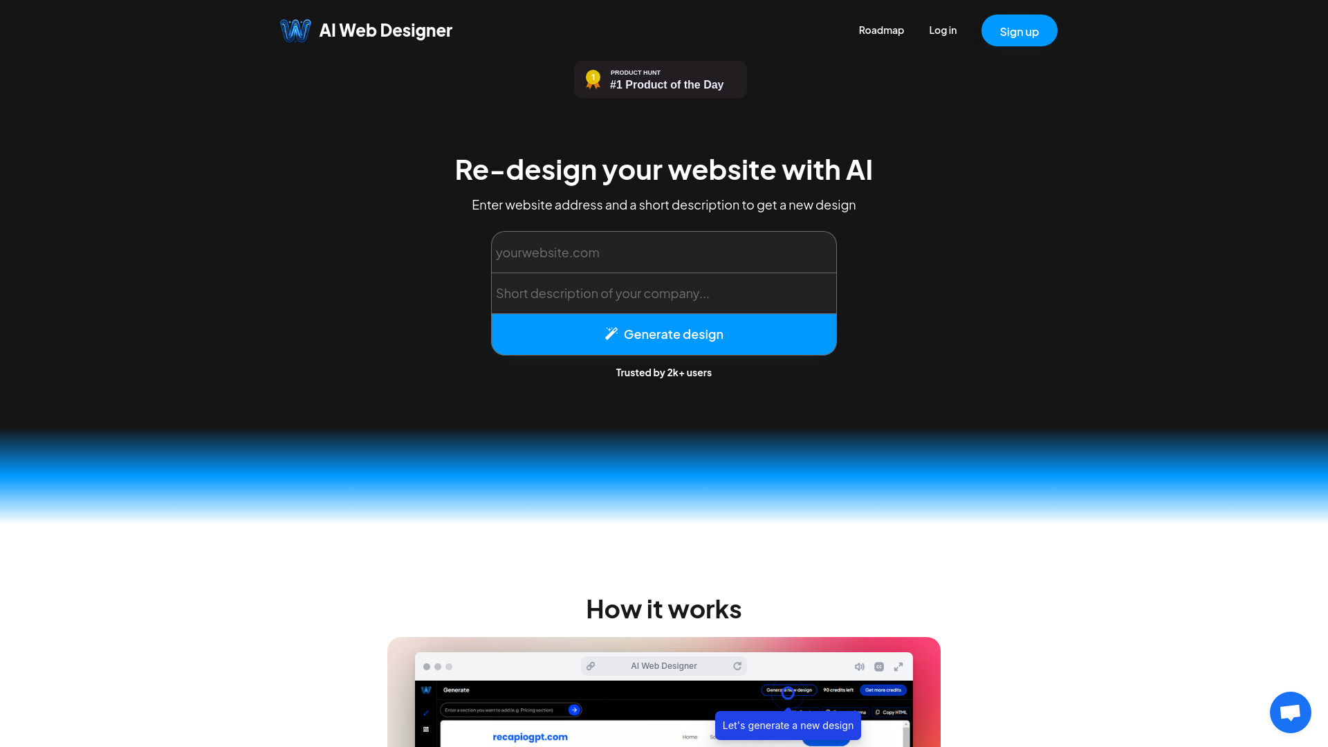 Diseñador web de IA