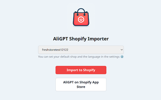 Importador de Shopify de AliGPT