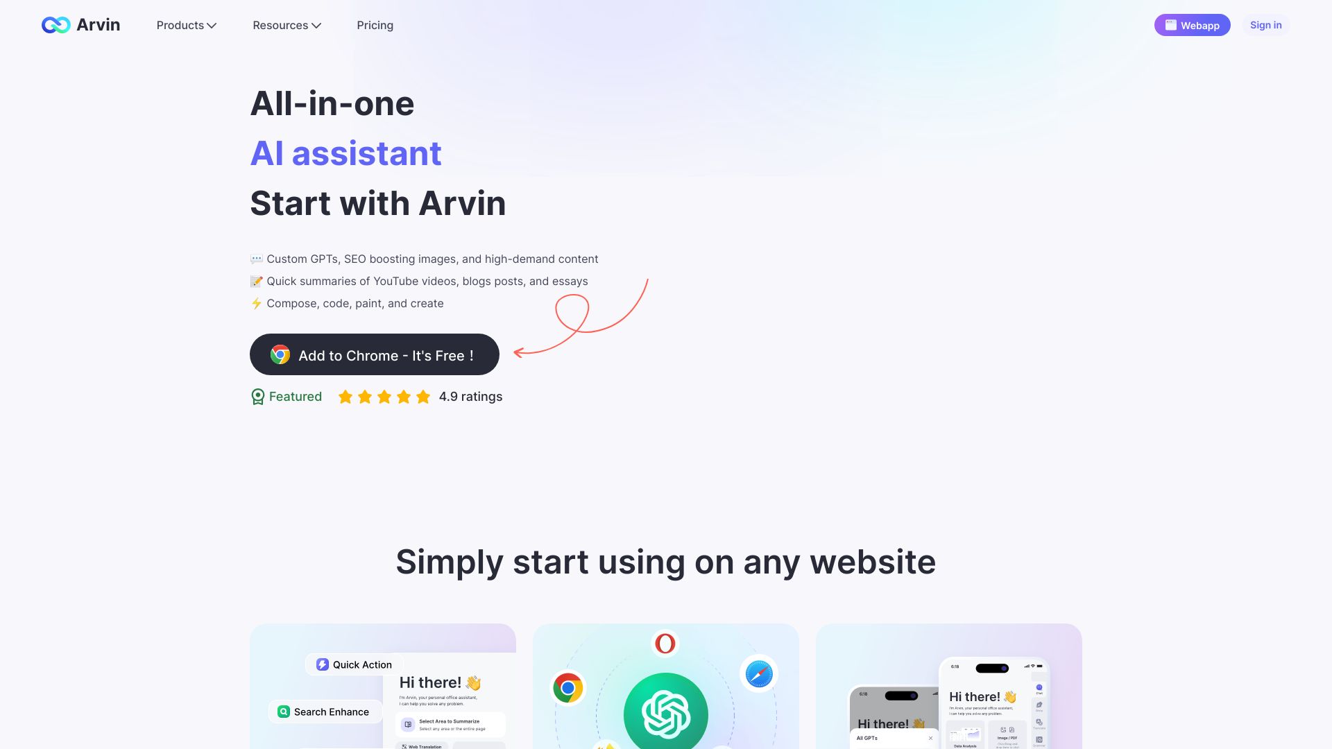 Arvin - AI Assistant - Latest product information,Latest pricing and ...