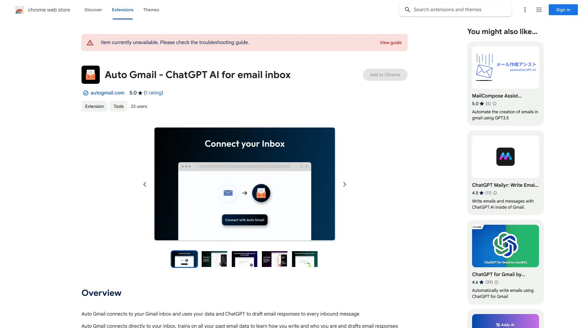 Auto Gmail - ChatGPT AI for email inbox