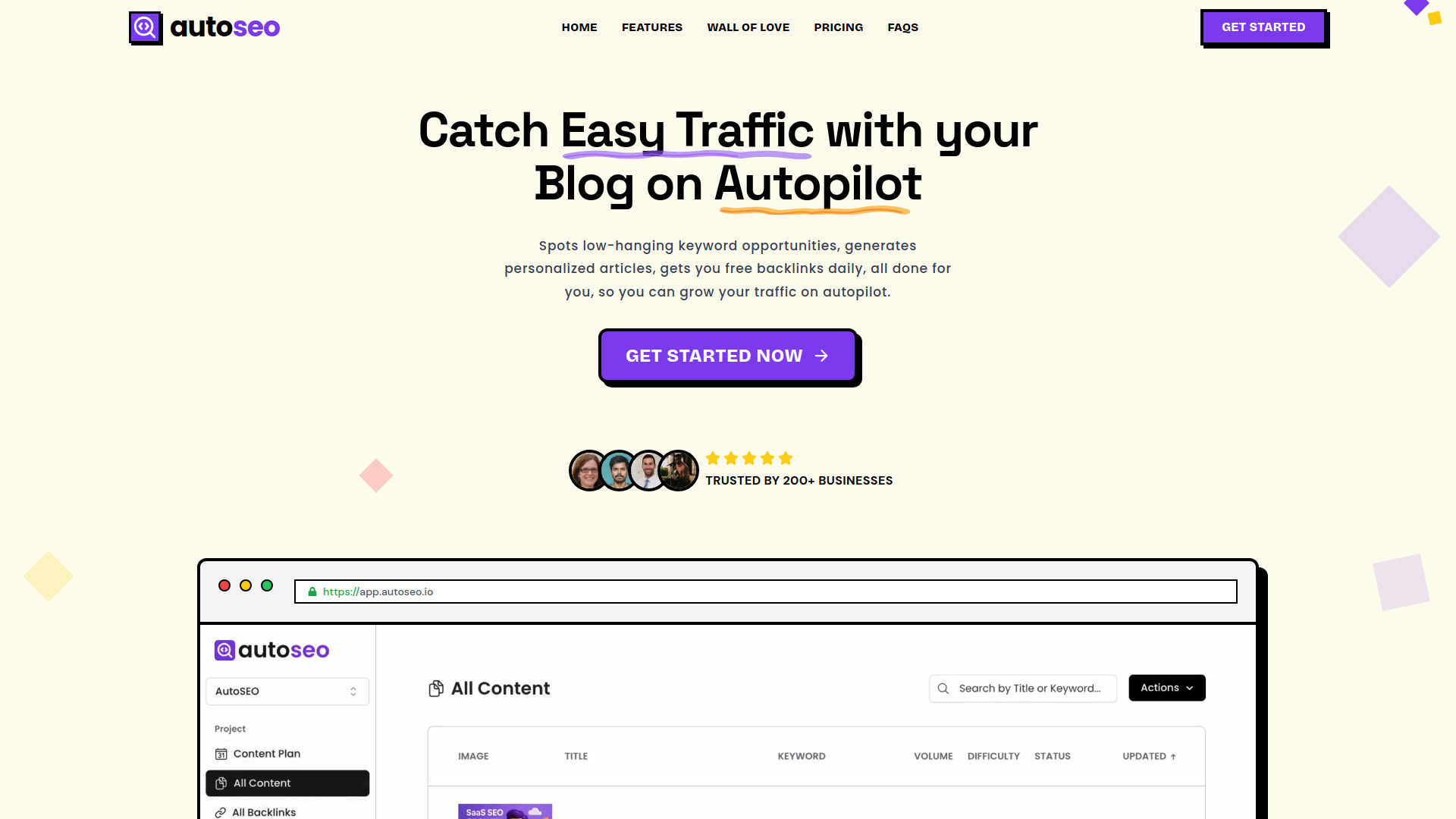 AutoSEO: Get traffic with auto SEO on Autopilot