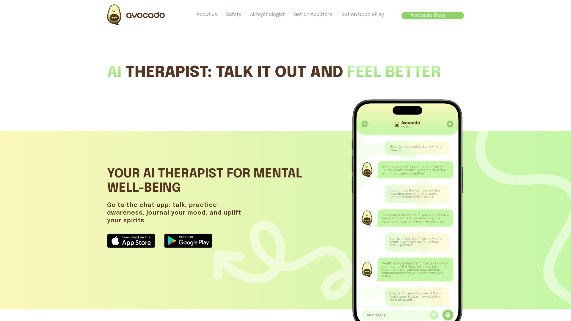 Avocado AI Therapist