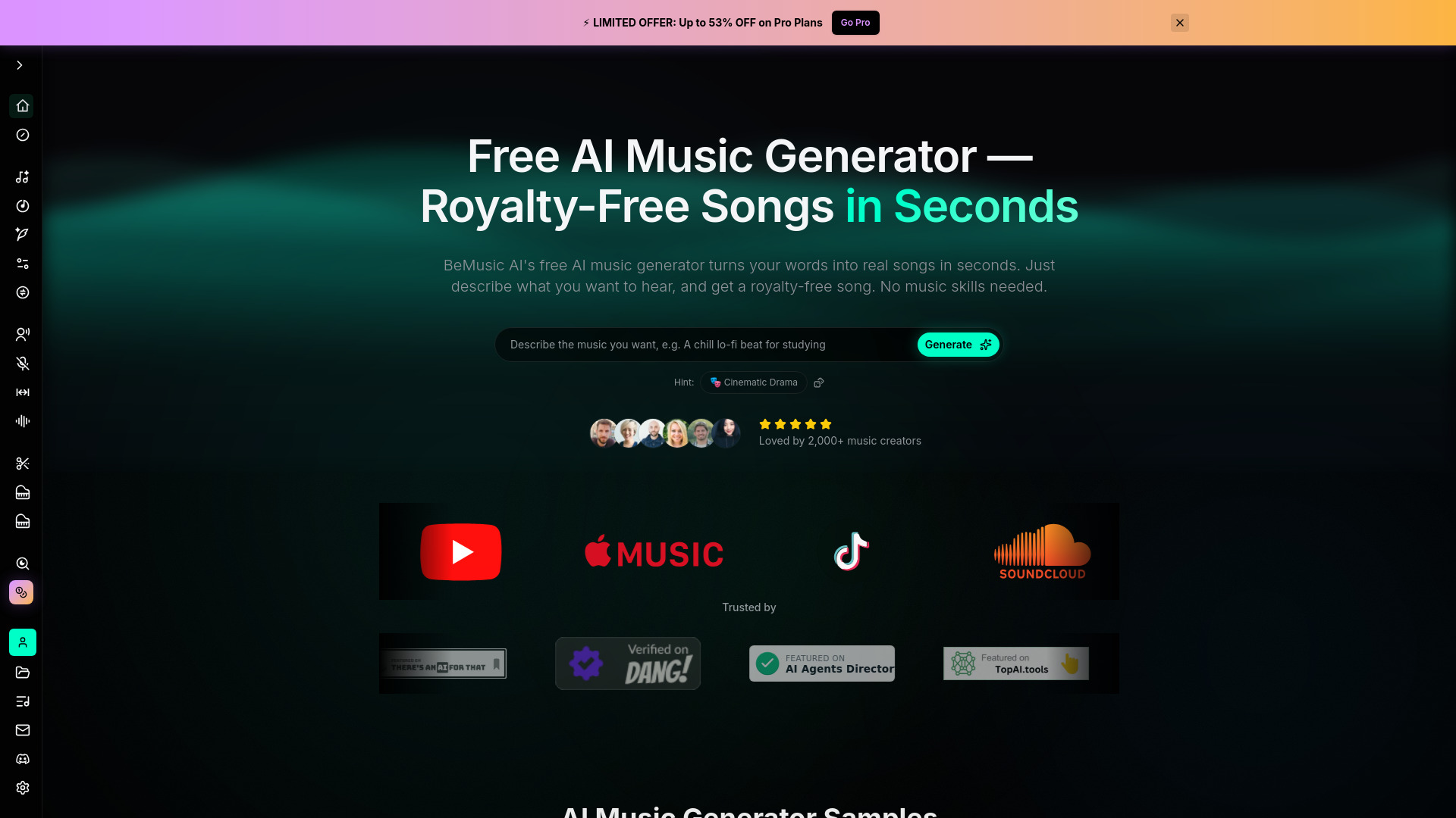 BeMusic AI: AI Music Generator