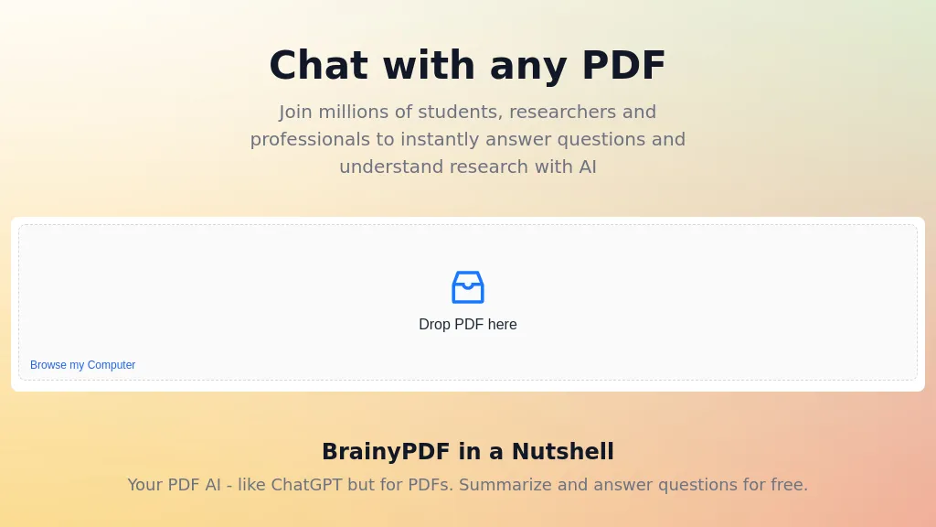 BrainyPDF - 頂級人工智能工具
