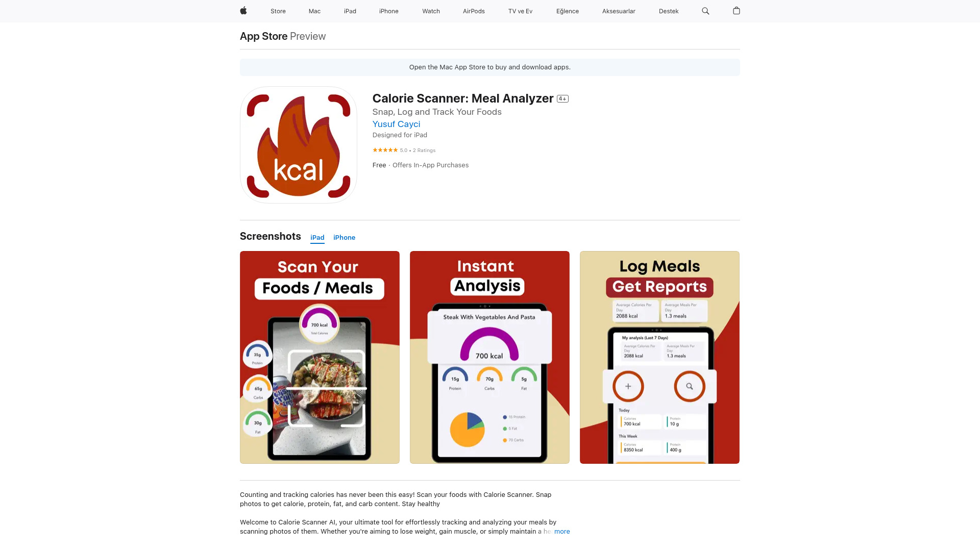 Calorie Scanner: Meal Analyzer