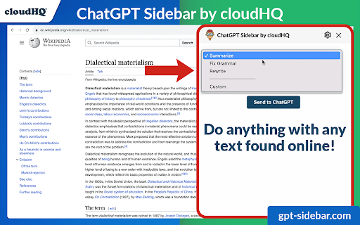 ChatGPT Sidebar by cloudHQ