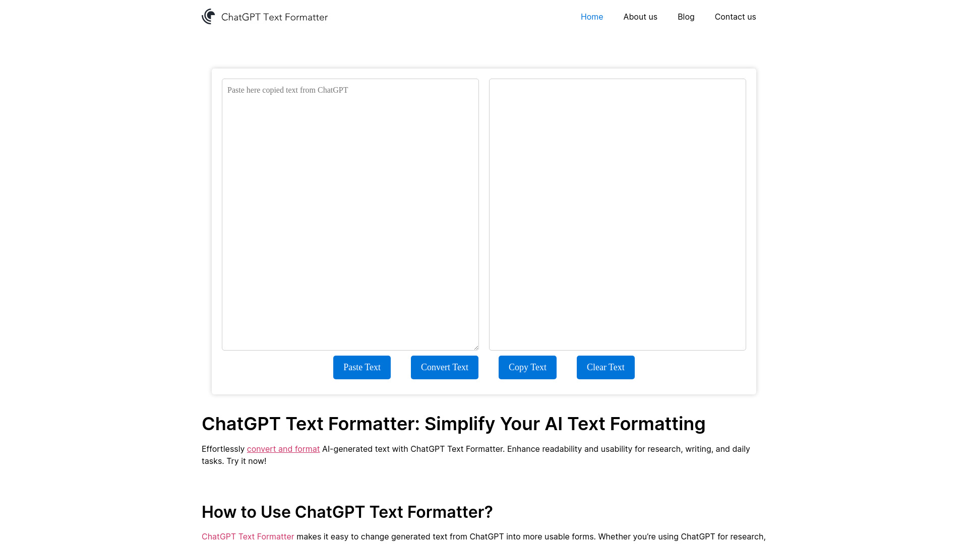 ChatGPT テキスト フォーマッタ