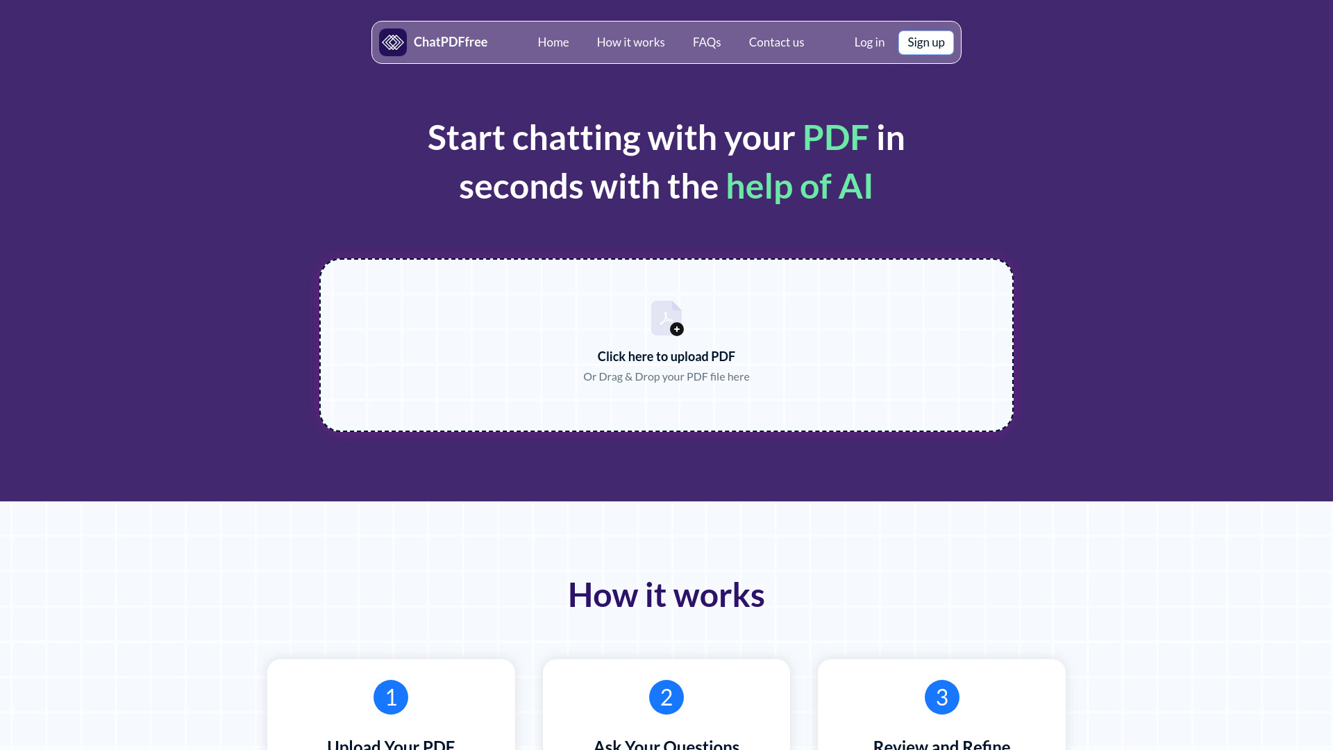 ChatPdfFree - किसी भी पीडीएफ के साथ चैट करें