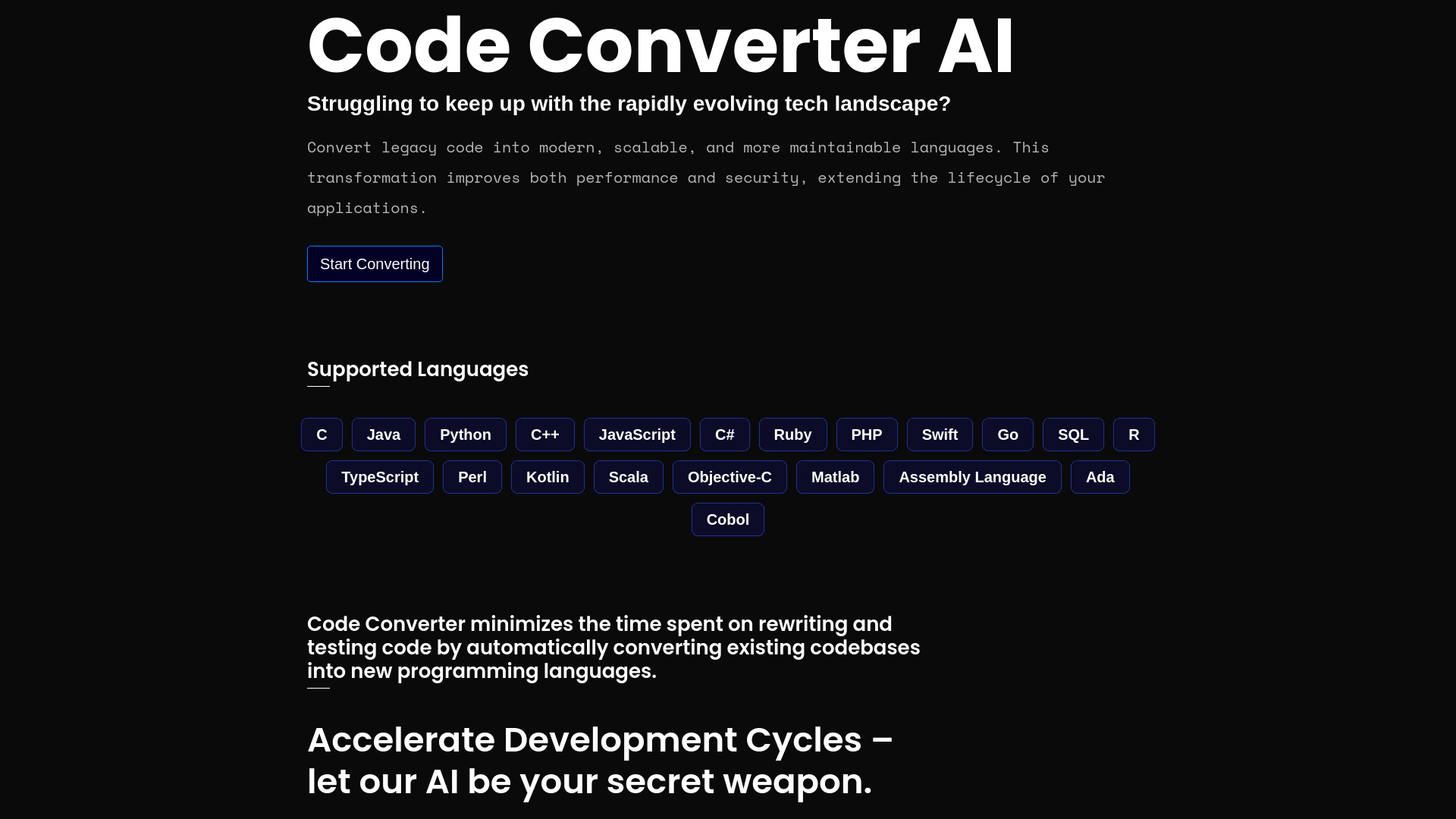 Converter - next-gen code migration