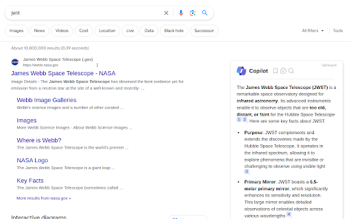 Copilot (GPT-4) in Google