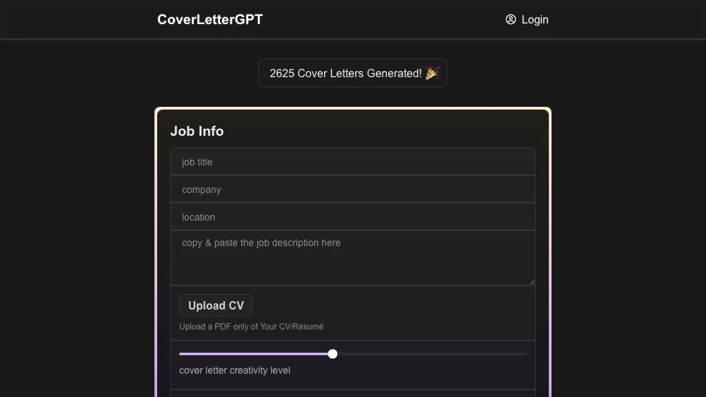 CoverLetterGPT