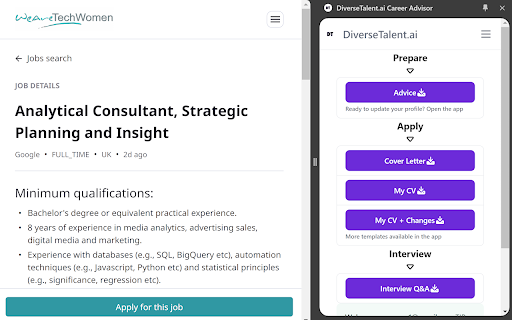 DiverseTalent.ai Career Advisor