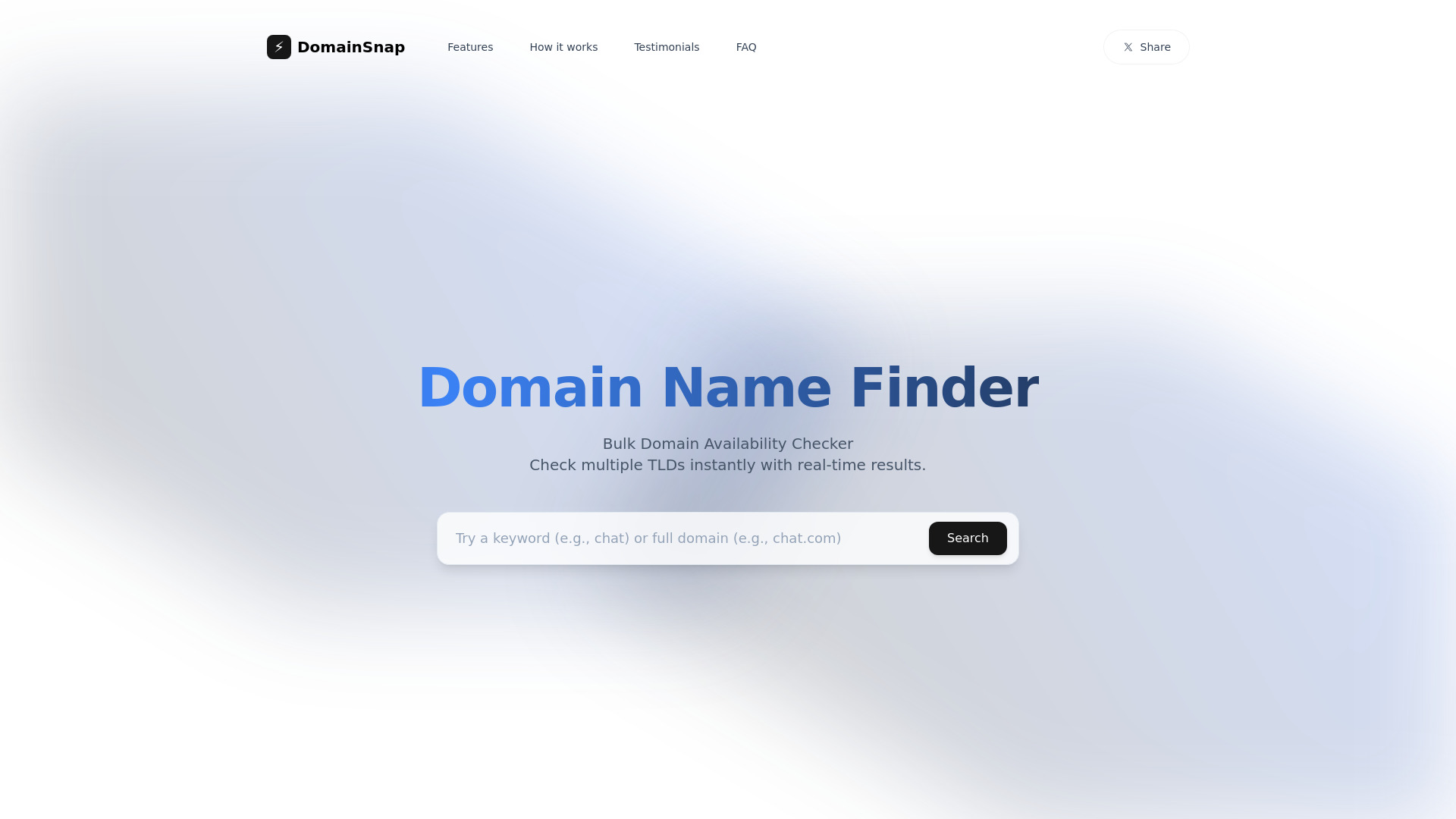 DomainSnap - Perfect Domain Name Finder