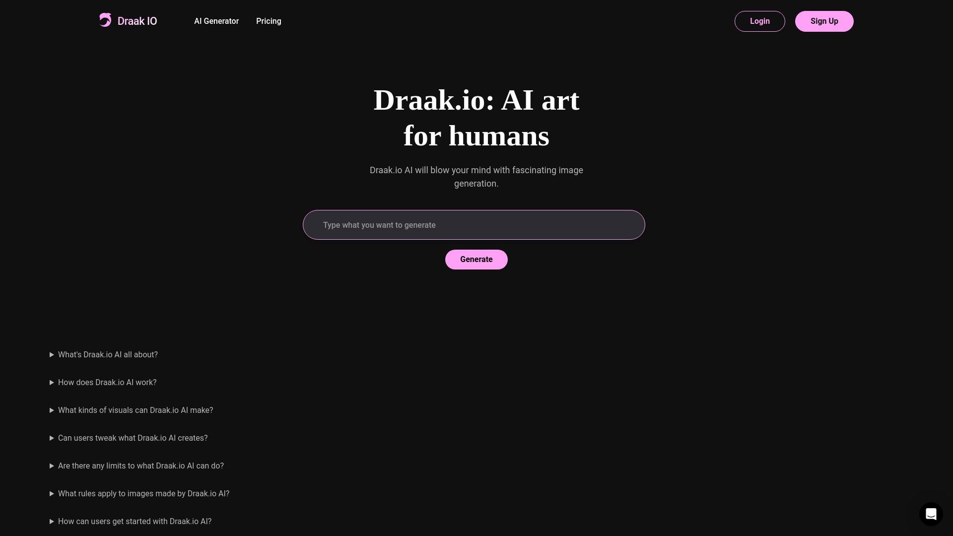 Draak.io AI-Bildgenerator