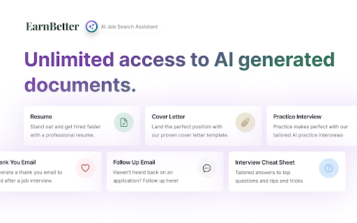 Earnbetter - AI Job Search Tracker.