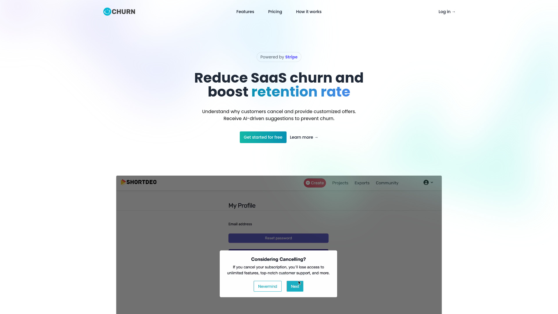 Echurn - Reduce churn & boost retention