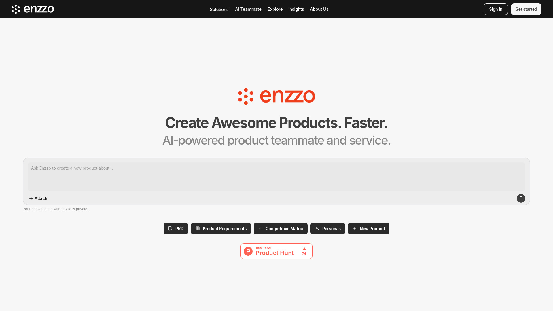 Enzzo PM - Gestionnaire de produits AI