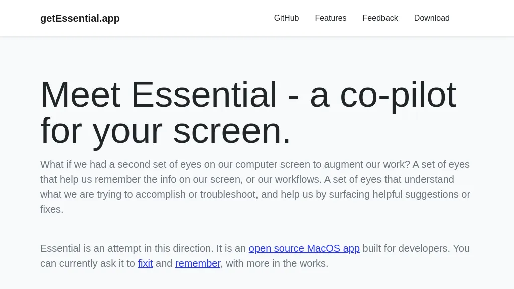 Essential - top AI tools