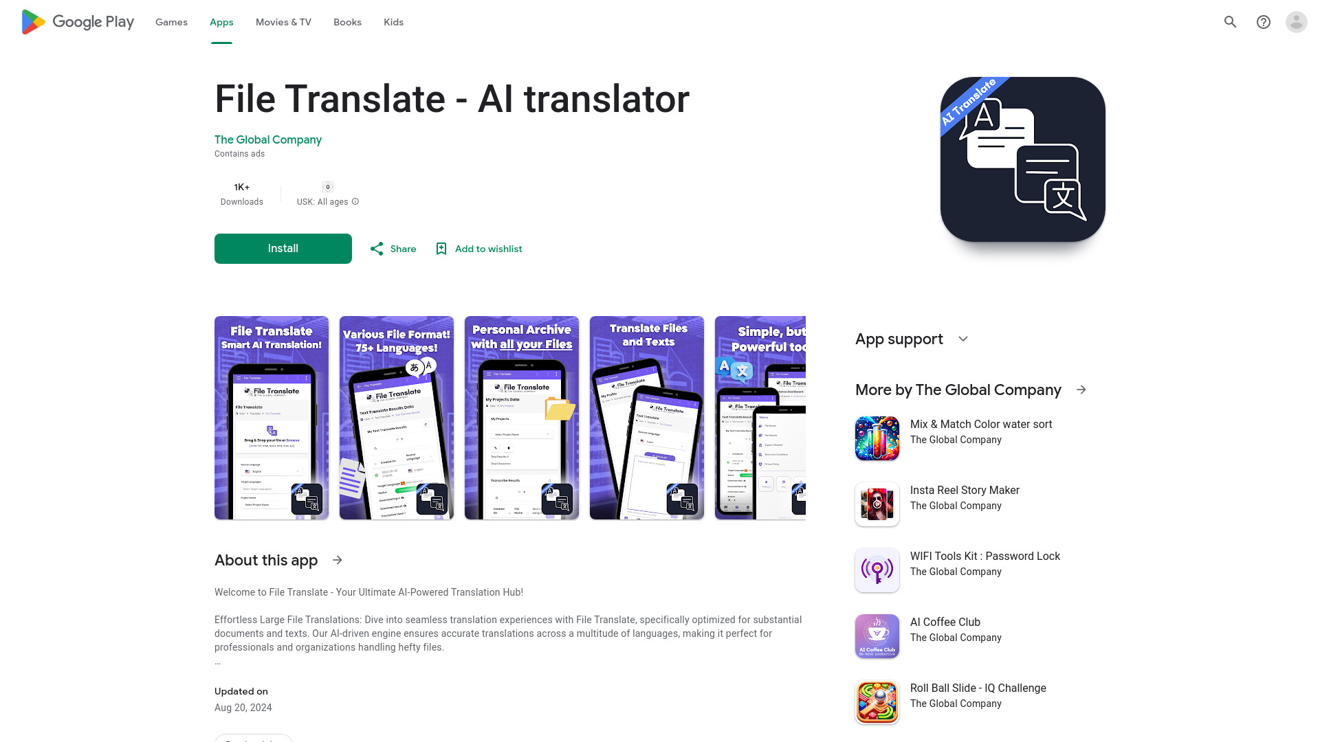 File Translate: traductor AI para archivos