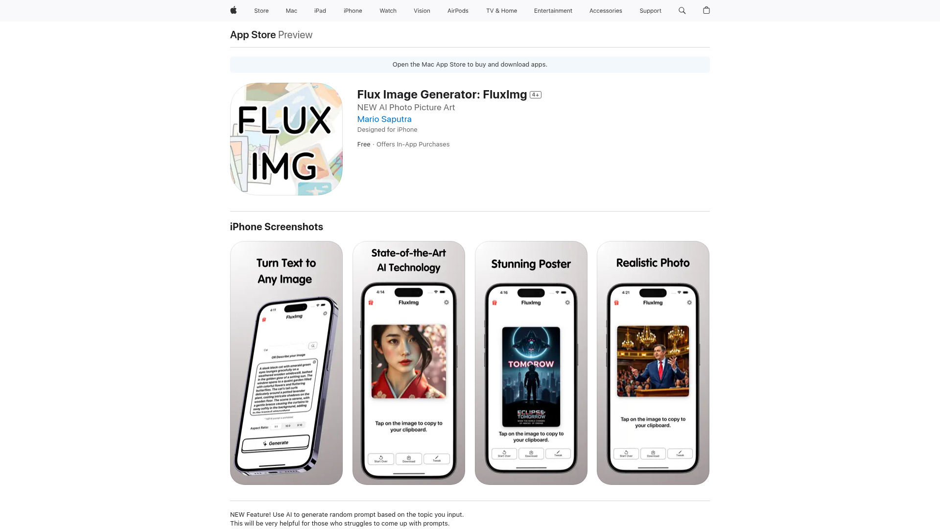 FLUX 文本到图像生成器：FluxImg