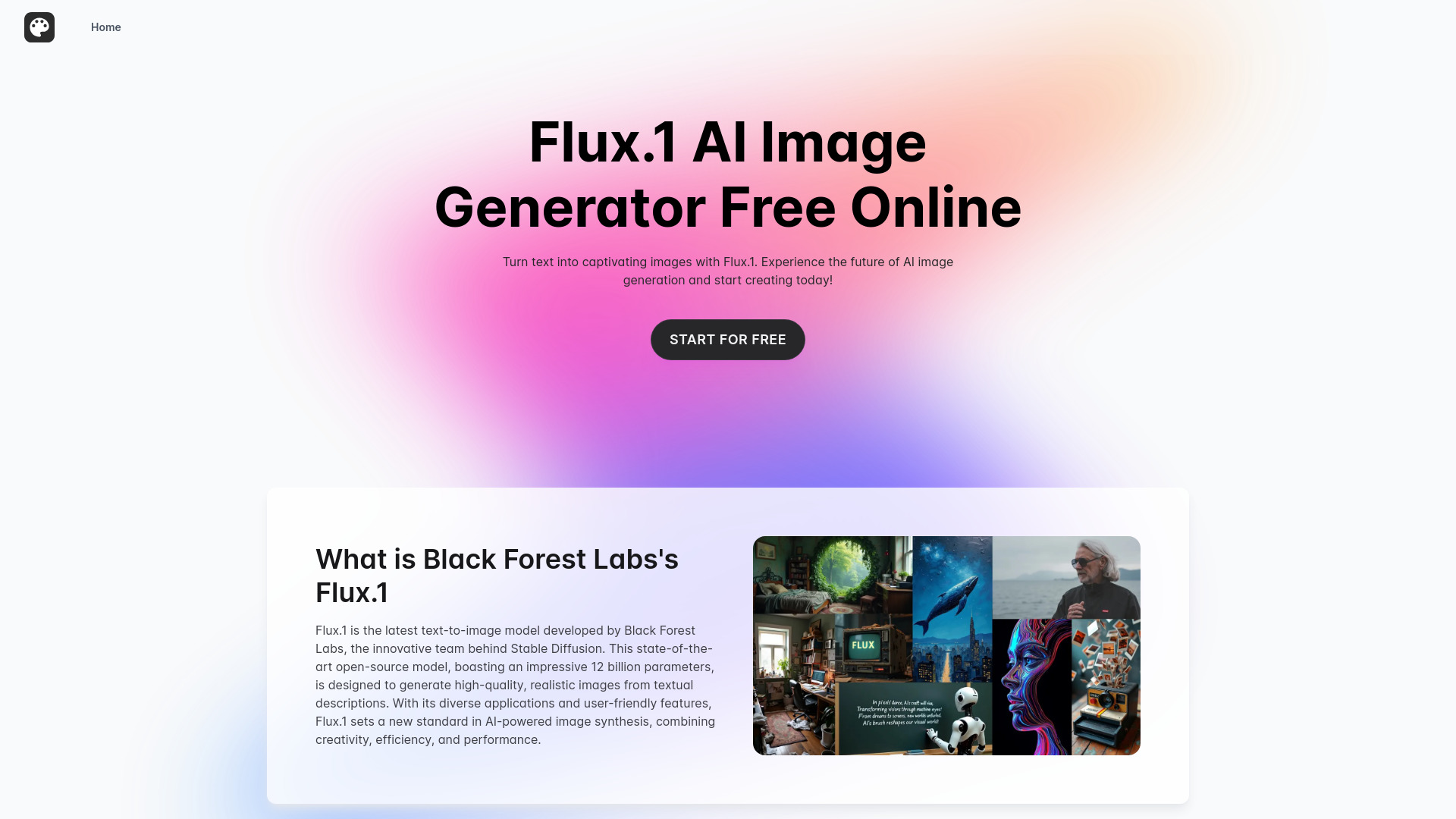 FluxAI.art: Gerador de imagens AI grátis online