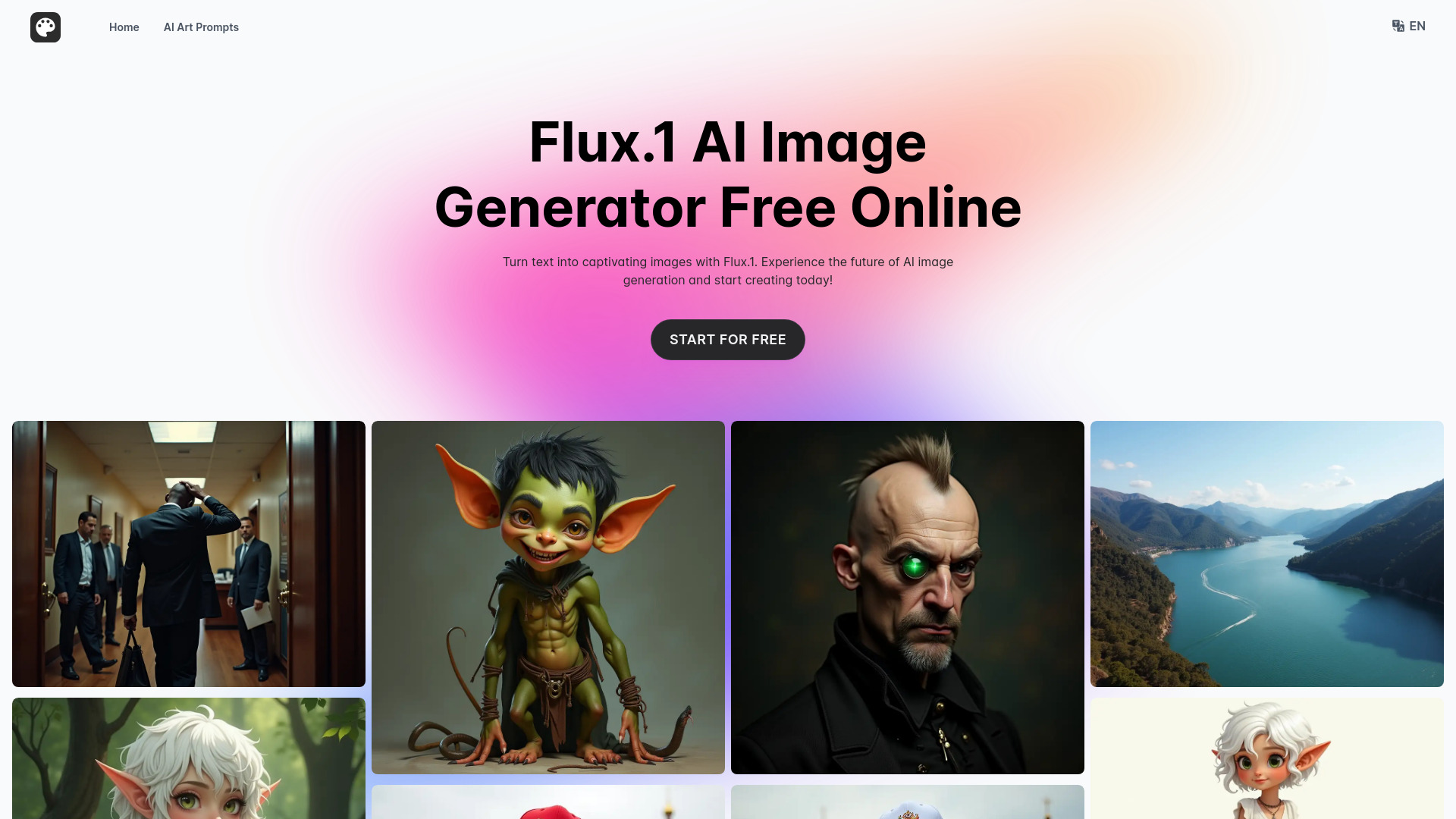 FluxAI.art: Gerador de imagens AI gratuito