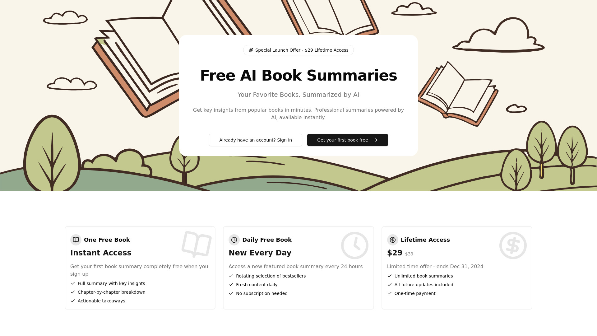 Free AI Book Summaries