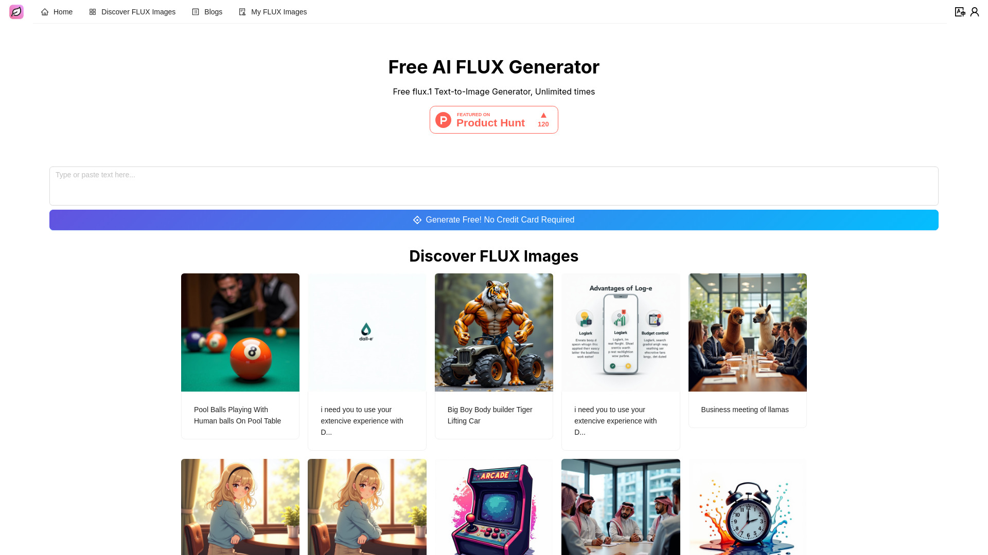 مولد AI FLUX مجاني