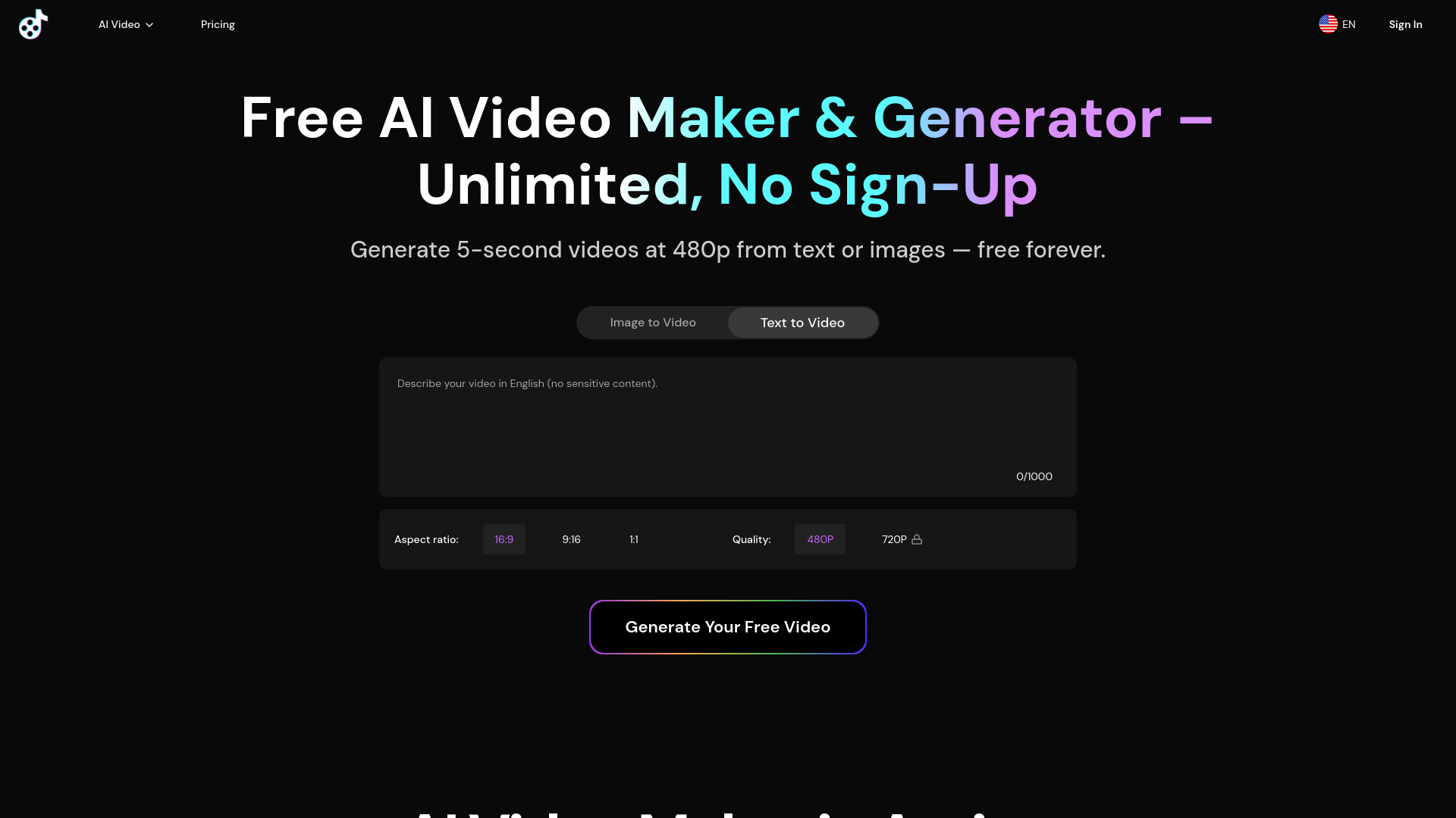 Creador de videos de IA gratis y generador