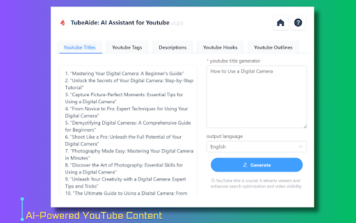 Free Ai Youtube Video Title Generator